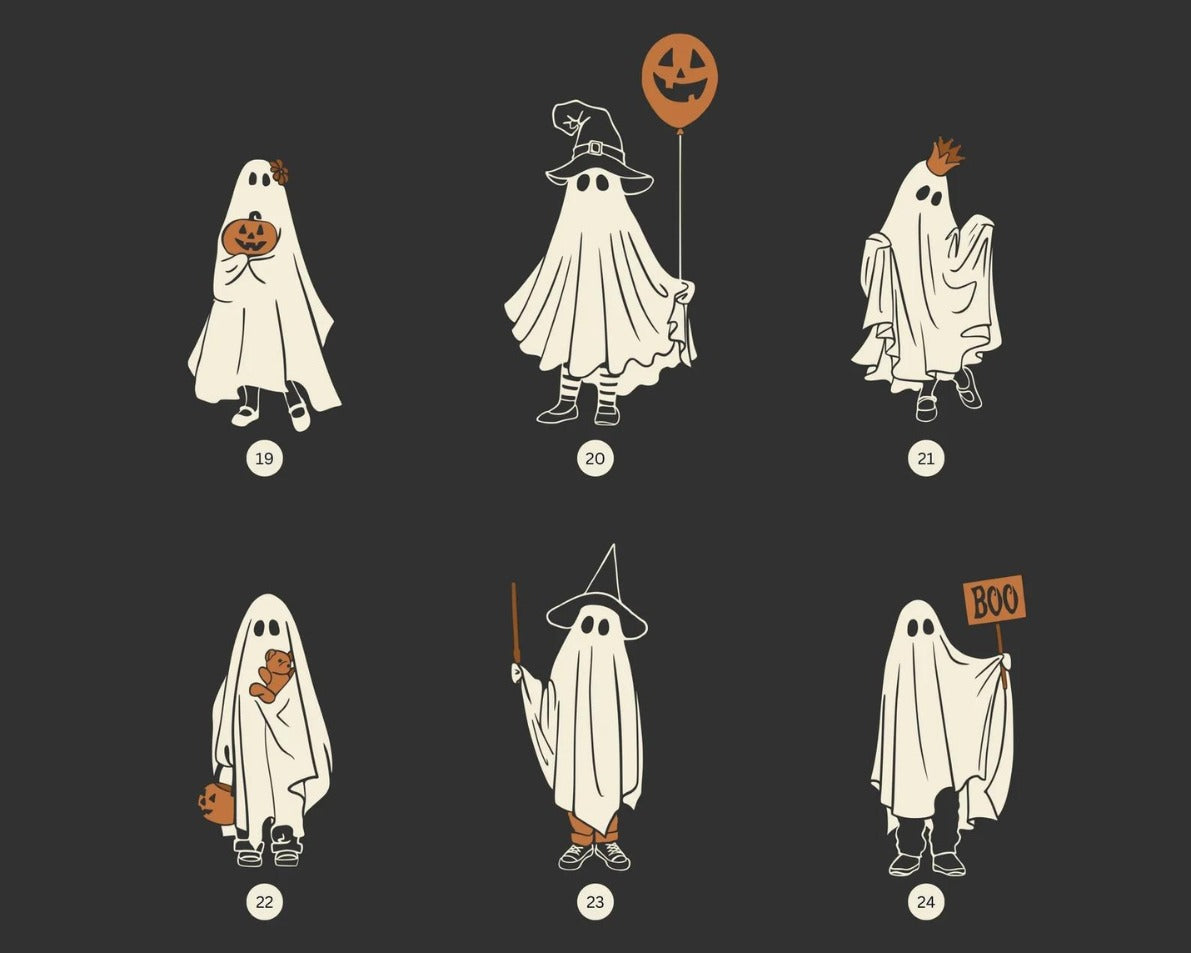 Personalized Halloween Ghost Family Portrait