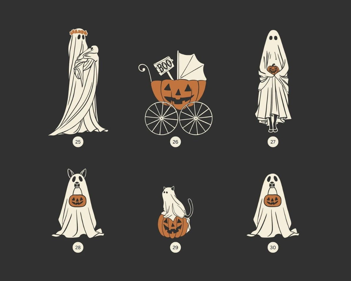 Personalized Halloween Ghost Family Portrait